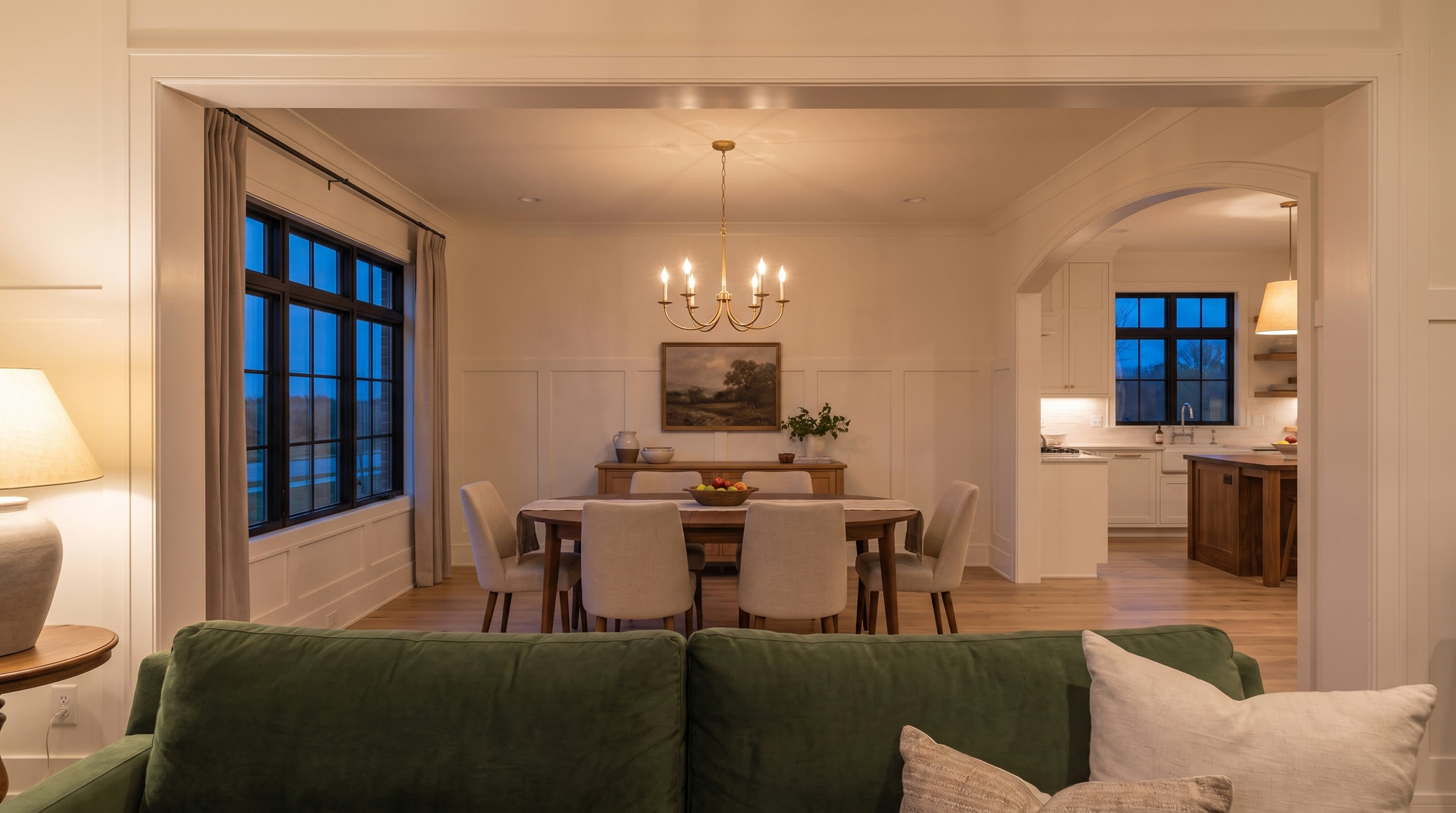 Dining room set for a long dinner